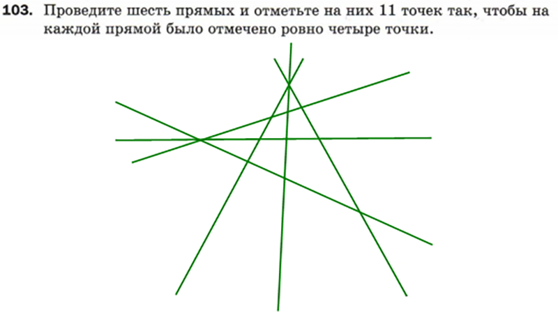 На каждой прямой поставь точку